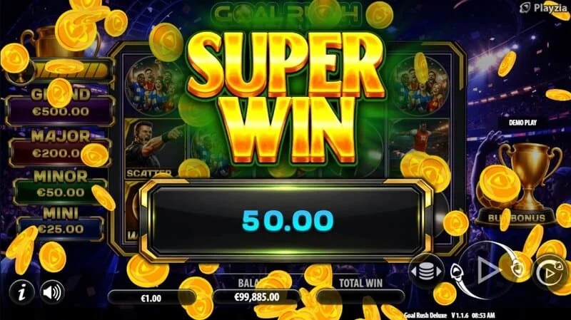 Goal Rush Deluxe - lokasupervinningur með Grand Jackpot